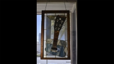 Stained Glass Guitar Art