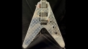 Client Supplied V Guitar for Custom Tread Plate Pickguard and Head Cap