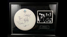 Aerosmith Autographed Drum Head with Certificate of Authenticity Professionally Framed