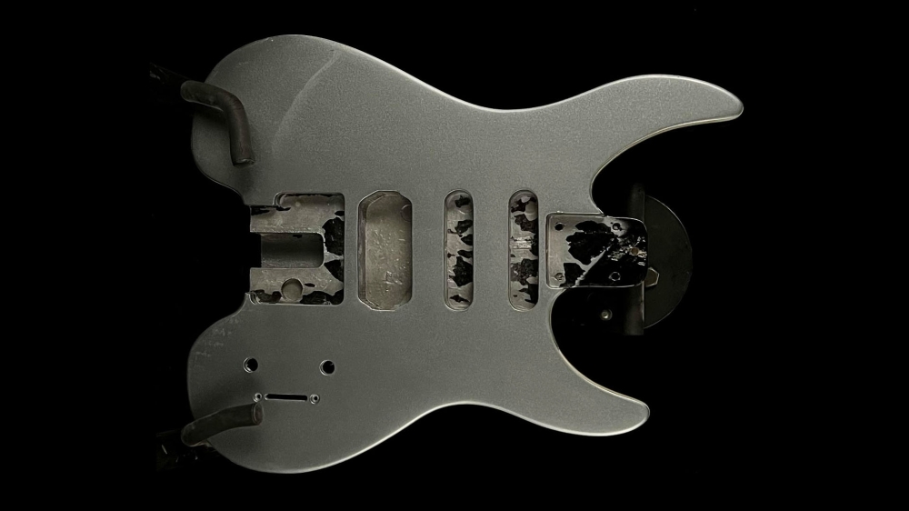 Steinberger GM Guitar Body Silver Top Newburgh USA
