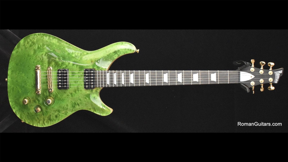 Quicksilver Figured Maple & Korina Transparent Green Top